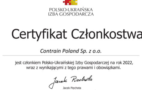 Contrain członkiem Polsko-Ukraińskiej Izby Gospodarczej