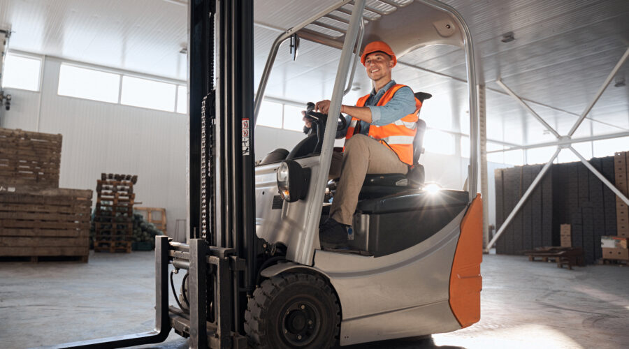 Operator wózka widłowego w Holandii