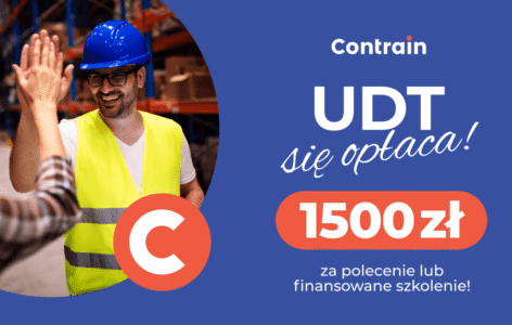 UDT się opłaca! 1500 zł za polecenie i/lub finansowane szkolenie 🚀